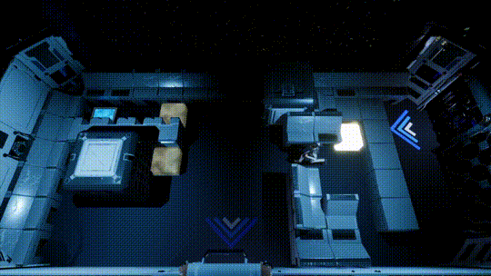 GIF of the character solving puzzles